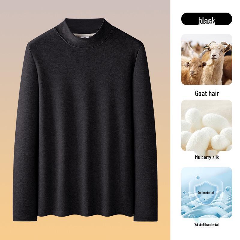 Men's Plush Double-Sided Long-Sleeve Thermal Base Layer Top