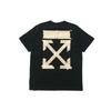 OFF-WHITE Gold Foil Arrow Tape Patch Short Sleeve T Shirt Unisex Black OMAA038R201850021048