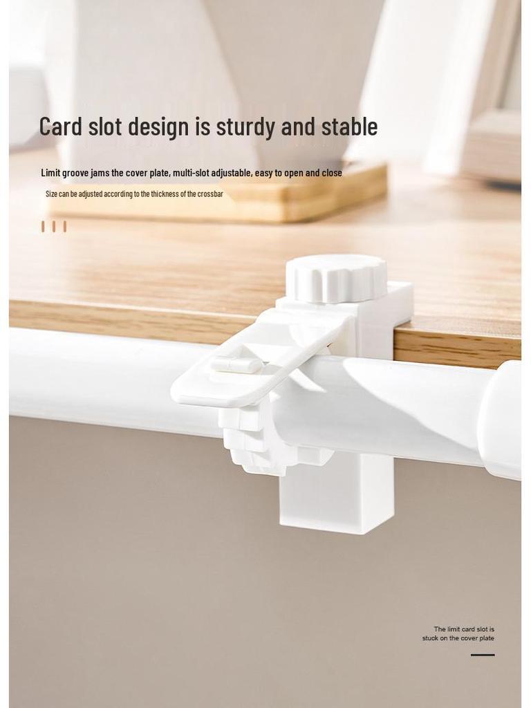 No-Drill Adjustable Curtain Rod and Towel Holder Clips