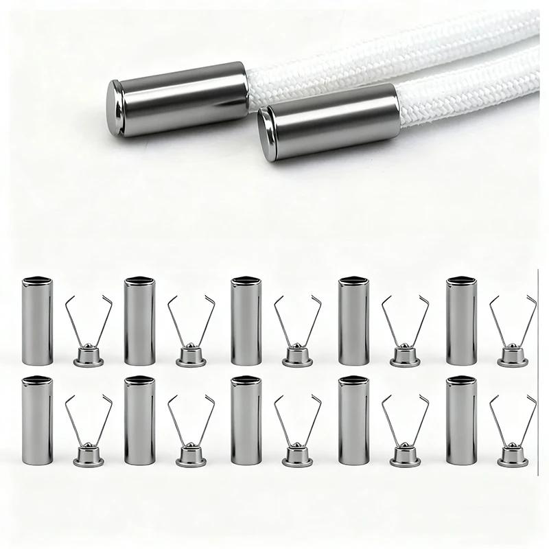 

Heavy Duty Cord Locks Adjustable Metal Clips Secure Fastening for Shoelaces Bags Hoodies DIY Crafts Organizing Cables