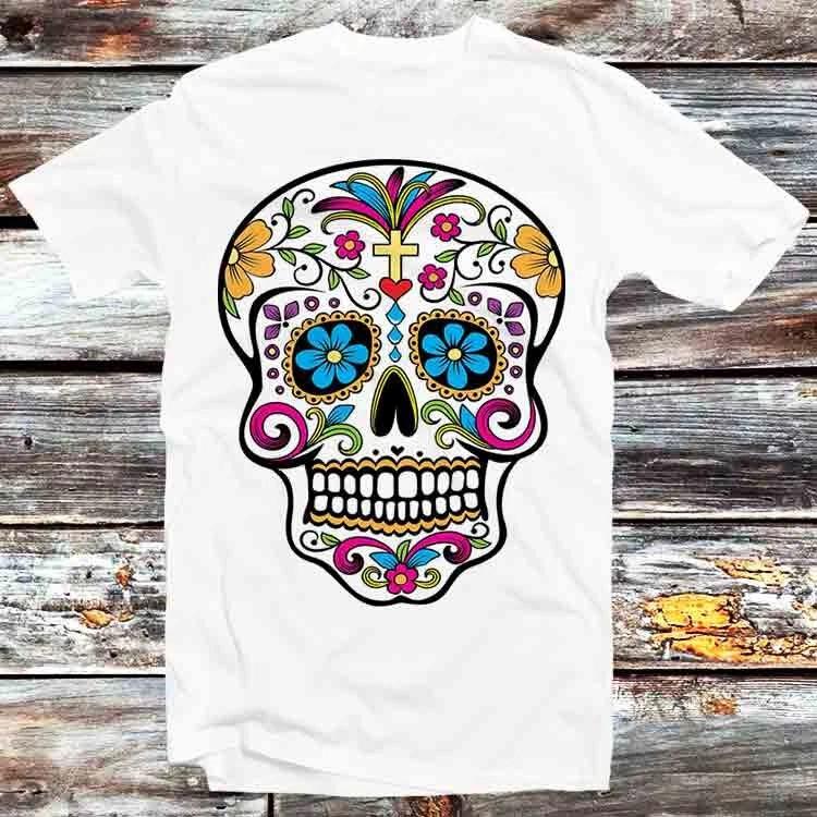 Sugar Skull Calavera Art Unisexdala Present Funny T Shirt B559 XL