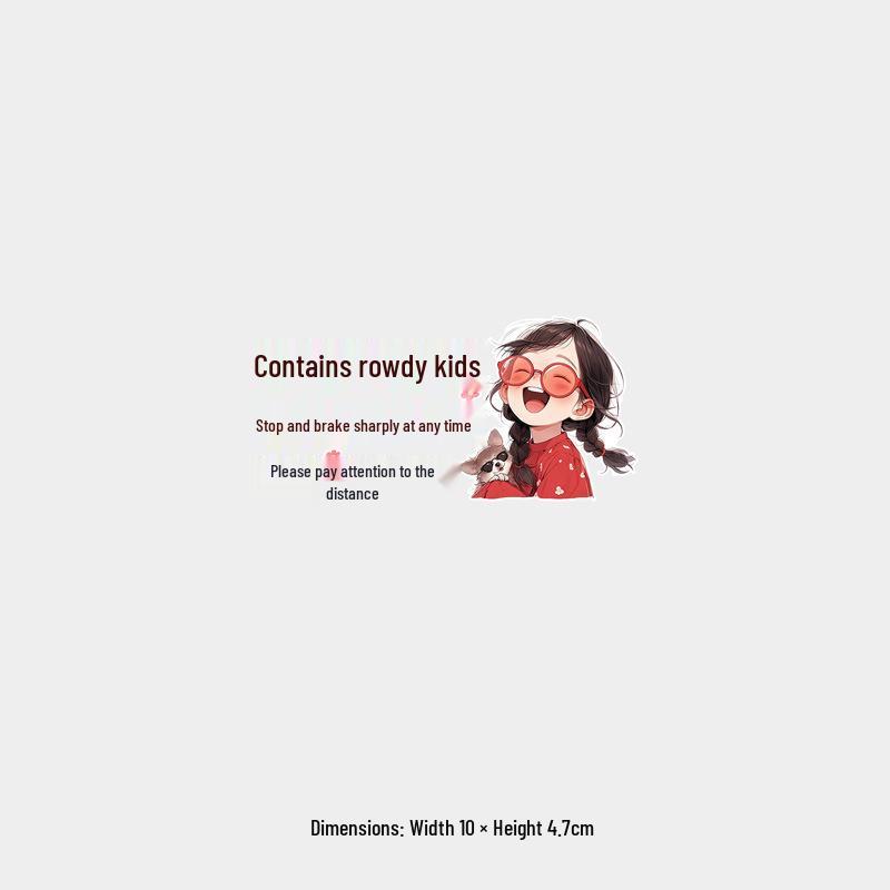 Warning: Cautious Female Driver with Child Onboard - Car Sticker
