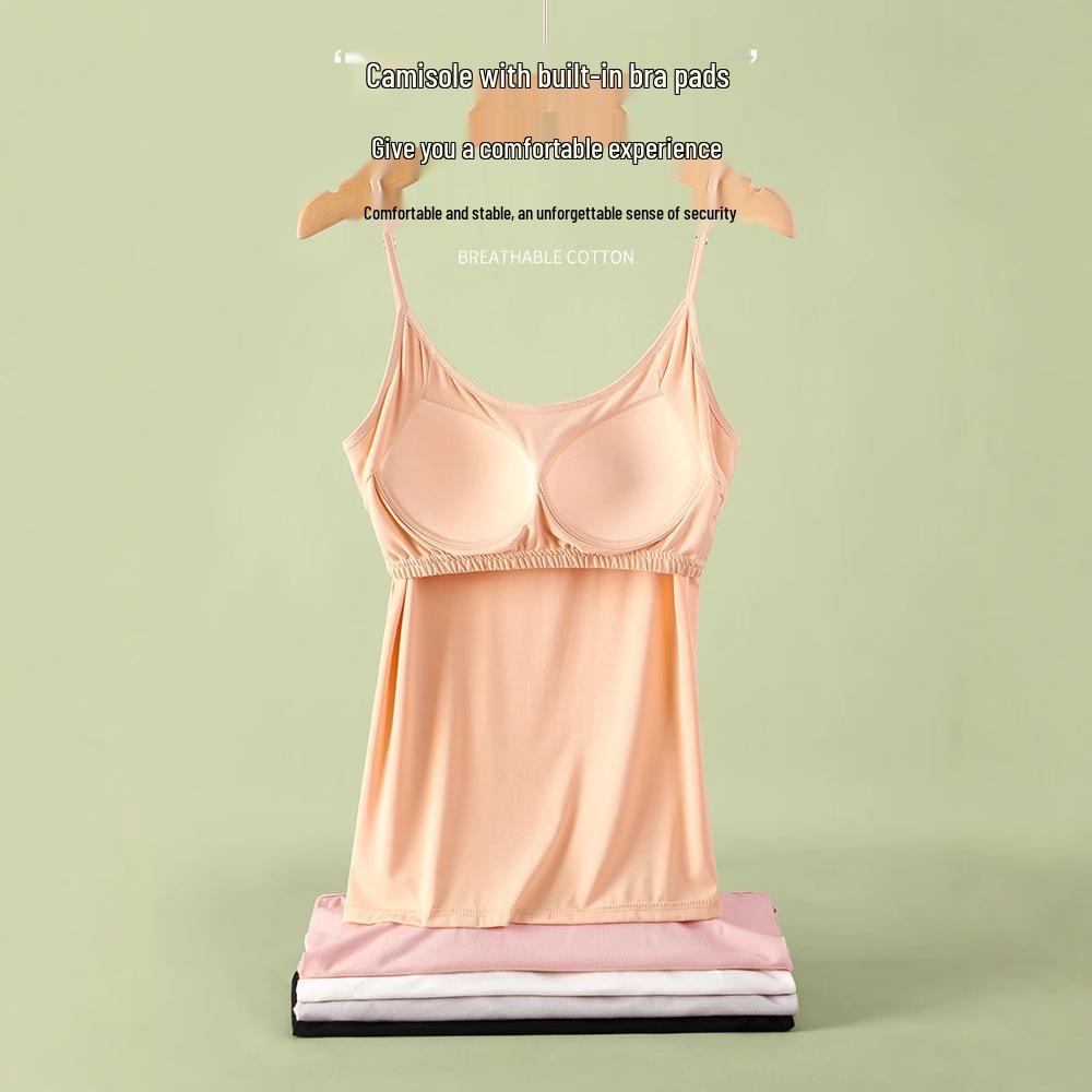 Wire-Free Pad Tank Top Camisole - Sexy, Cool, No Bra Needed, Women's Home Wear