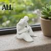 Parent Child Sculpture 3D Printed Family of 3 Sculpture, Modern Father Mother Son Statue Figurine, Decorative for Home Office Shelf Theme