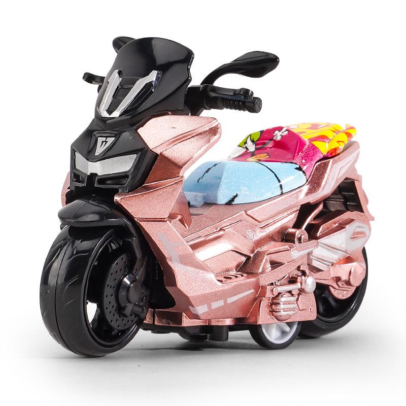 Trendy Mini Motorcycle Keychain Pendant: Cool Model Figurine Car Keyring Toy