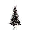 Exclusive House - Pre-lit Artificial Christmas Tree and Black Baubles 150 Cm PVC