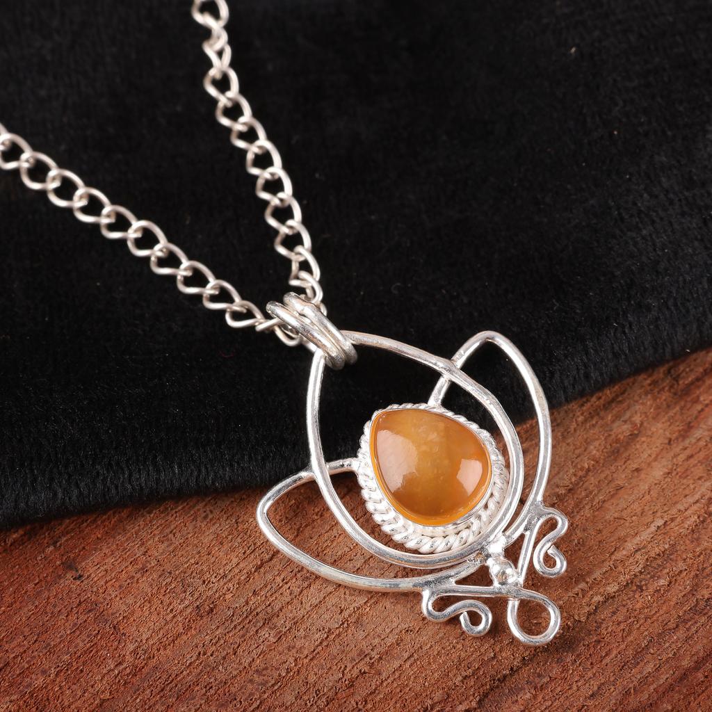 Carnelian 925 Solid Sterling Silver Pendant, Handmade Gemstone Pendant Jewelry, Gifts For Wife Brand New Pendant