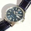 Used B094 [Almost unused/Big Face] ORIENT Blue Dial See-through Back Automatic Mechanical Men's Watch