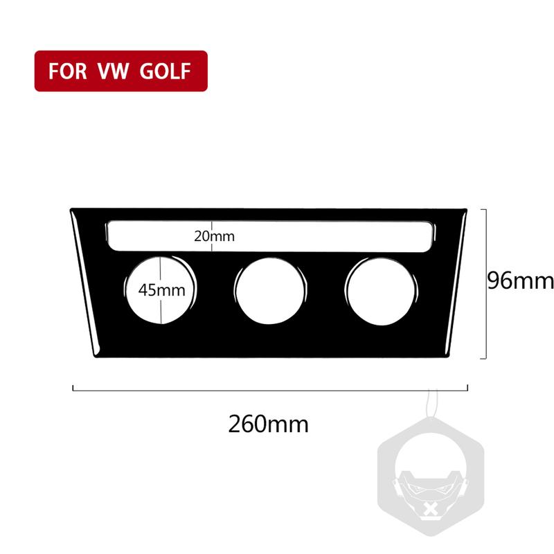 For Volkswagen Golf 7 GTI Mk7 2013 2014 2015 2016 2017 Dashboard AC Control Panel Piano Black Sticker Car Interior Accessorie
