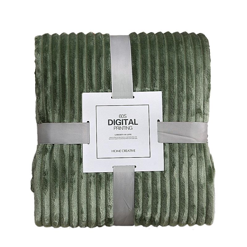 1PC Winter Home Thick Blanket Wide Striped Super Warm Small Sofa Bedding Blanket Flannel Throw Rug