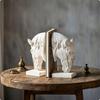 Horse Bookends Distressed Decor Rustic for Shelf, Entryway