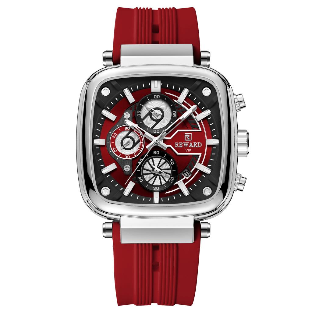 REWARD Reward Men Watches High Quality Coolest Fashion Silicone Quartz Watch logo Waterproof IP Plating Watch for Men