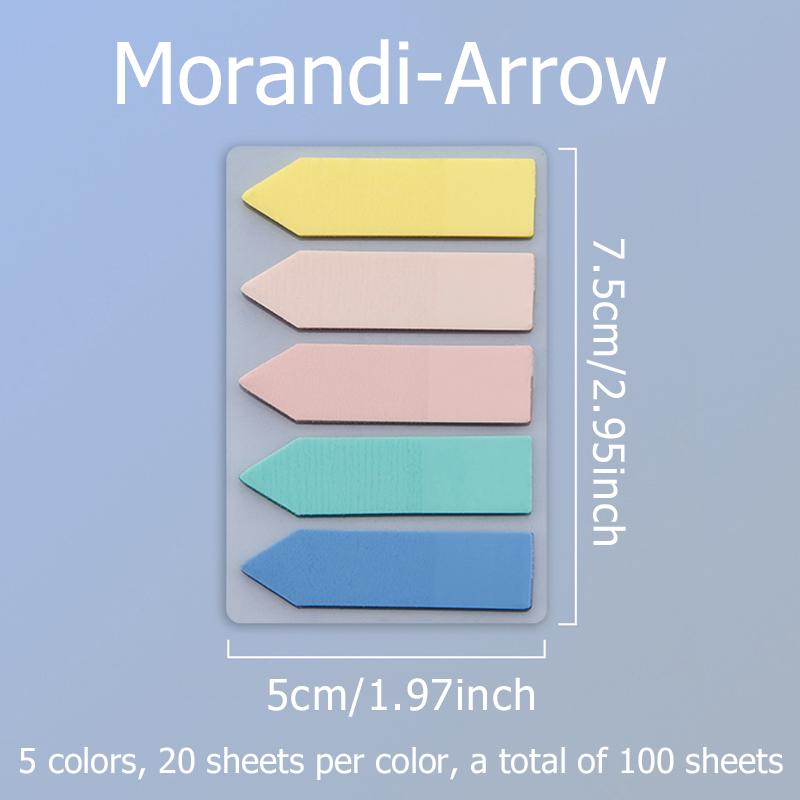 

1Book Index Stickers PET Macaron/Morandi Color Self Adhesive Mark Sticker Scrapbooking Stickers Marking Decorative Materials ZYF