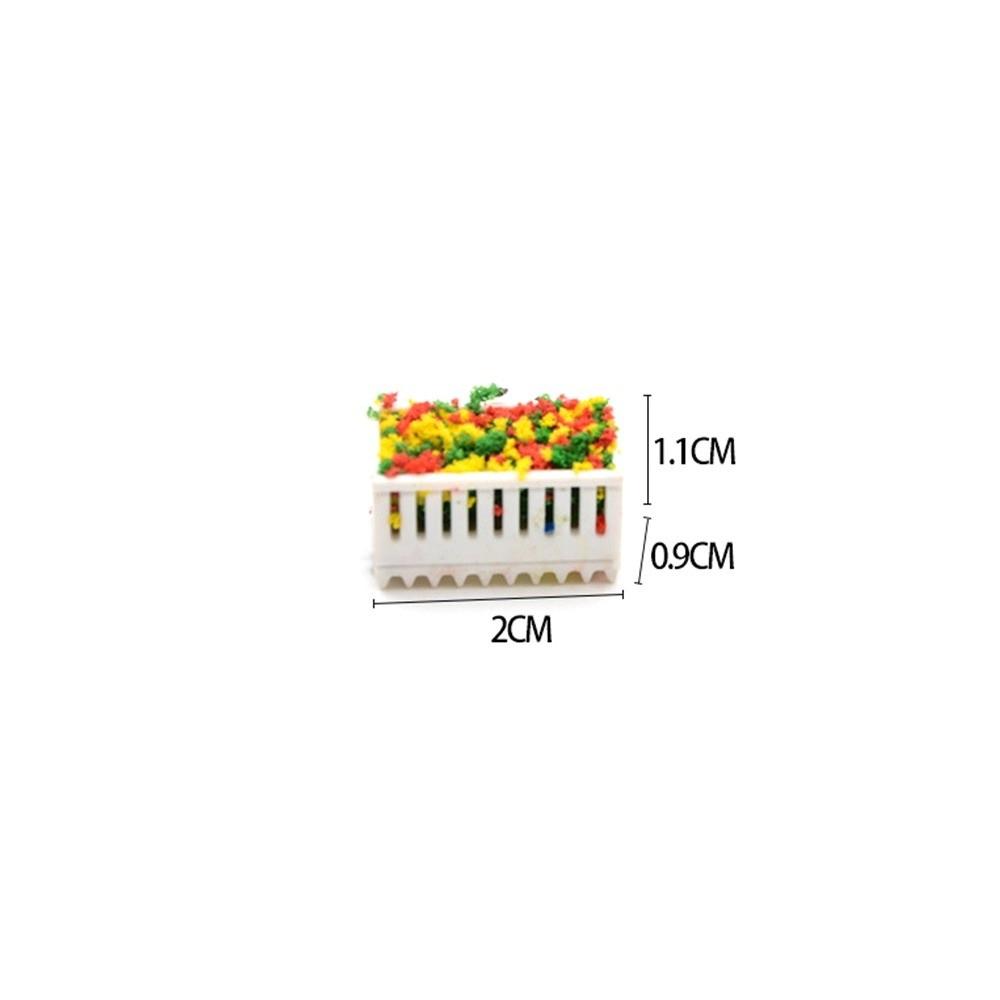 10pcs Multistyles Simulation Flower Bed Plastic Rectangle Flowerbed Park  Minihouse Accessories