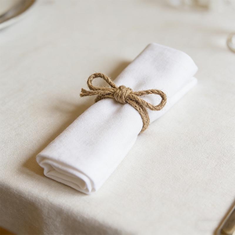 1Pc Bowknot Hemp Rope Napkin Ring Hand Woven Hemp Rope Serviette Ring Wedding Party Home Dinner Table Decor Napkin Holder
