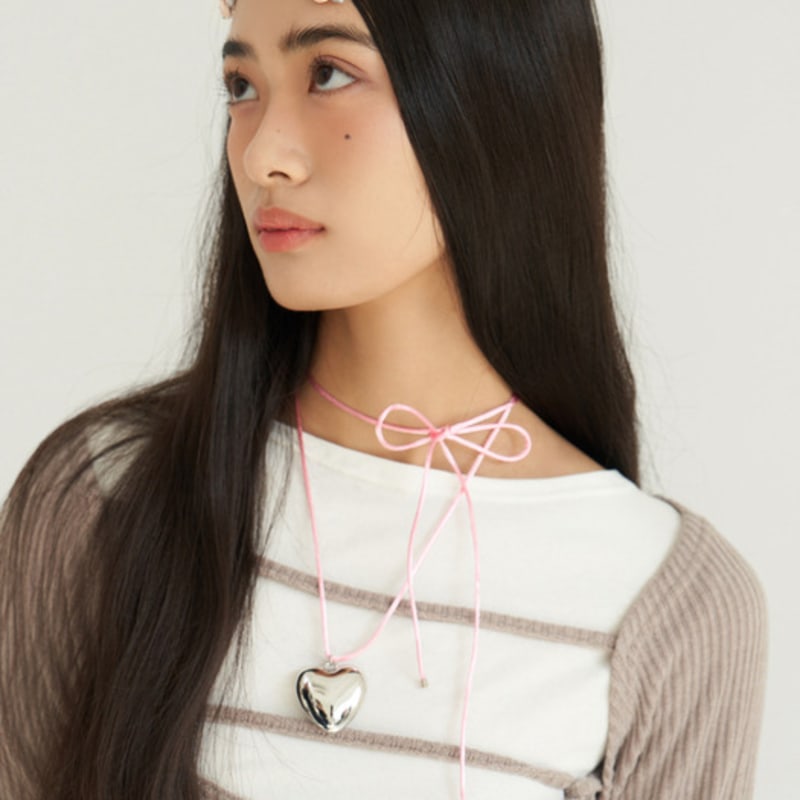 FANTASTIC PLANET Heart String Necklace (4colors)
