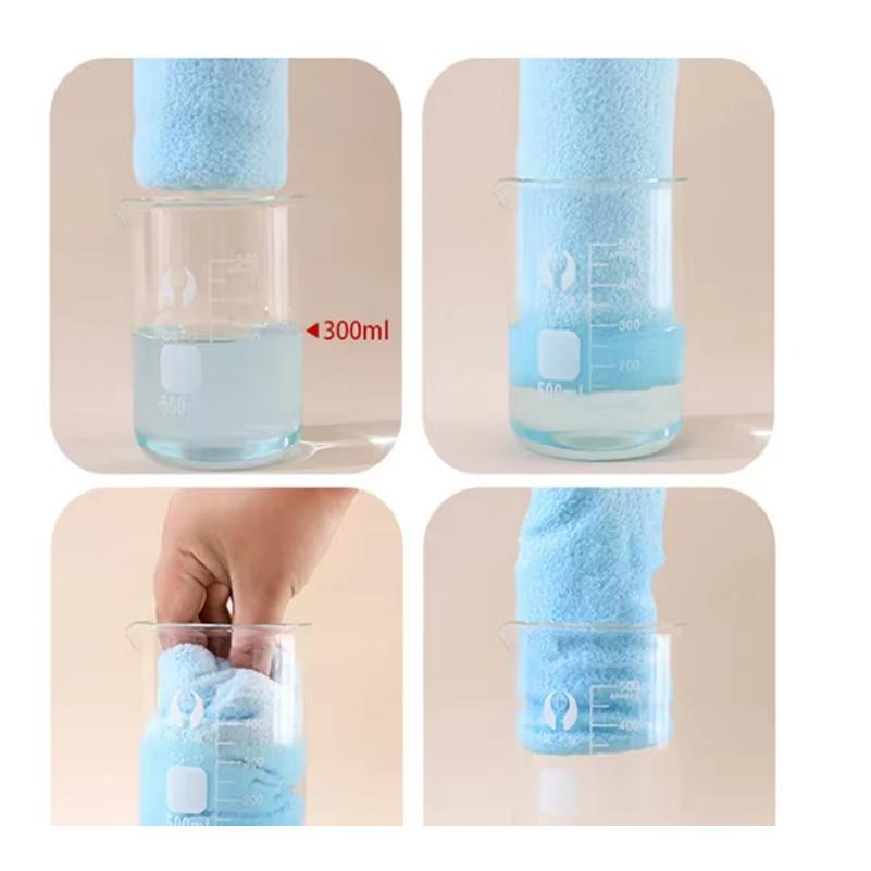 Adult quick-drying towel set, simple, absorbent, soft, for face and hands, 5-piece coral fleece towels.