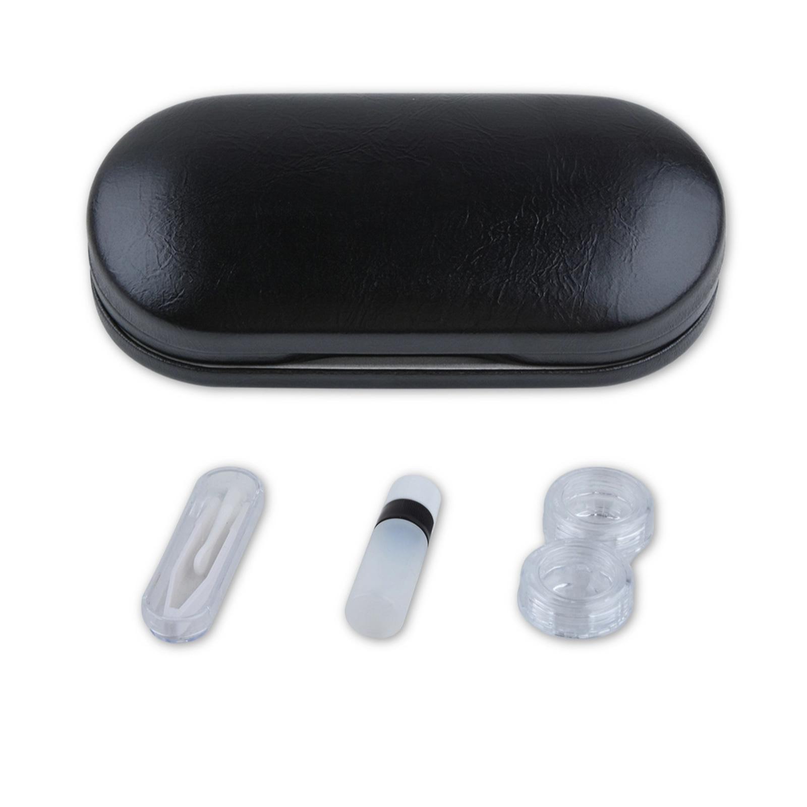 

Двухслойный футляр для очков и контактных линз, многофункциональный дорожный держатель для очков с мягкой защитной подкладкой, инструменты 4