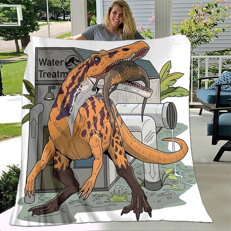 1pc Water Treatment Tyrannosaurus Blanket Soft Throw for Room Decor, Perfect Gift Idea for and , Living Room .K099