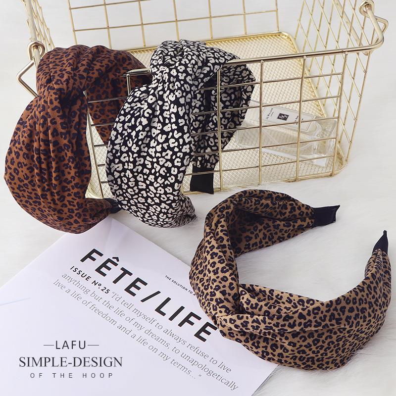 Small leopard print face enhancing headband, simple and wide edged hair clip, headband accessories for women's face washing, headband hair accessories