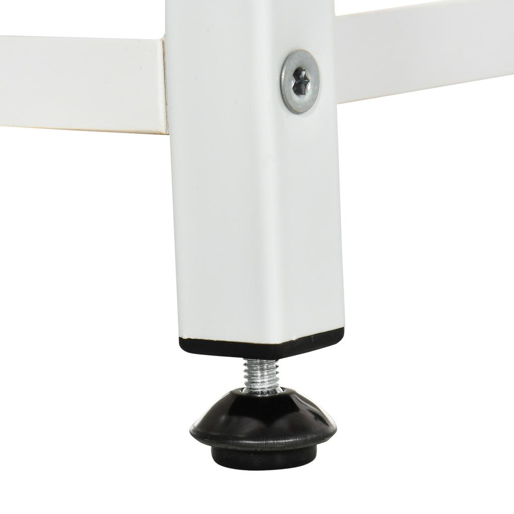 Supporto per Fiori, Supporto per Piante, 7 Livelli, per Aree Interne ed Esterne, Acciaio, Bianco, 65 x 23 x 94,5 cm