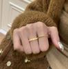 Simple Star Brushed Metal Opening Ring Women'S Unique Personality Fashion Temperament Elegant Versatile Ring Ring