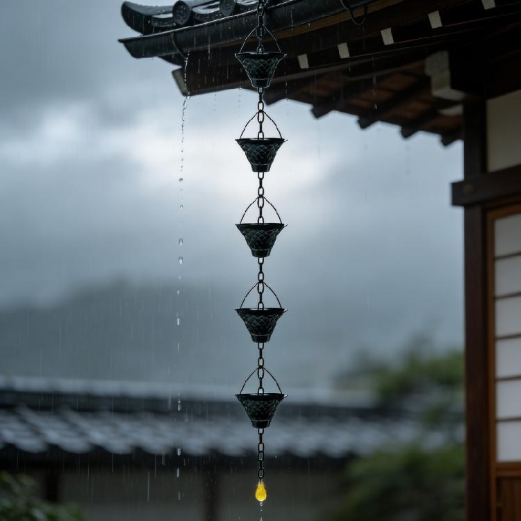 Weather Resistant Rain Chain Rusts Proof Chain Decoration Hangings for Outdoor Courtyards Garden