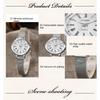 Simple Diamond Point Roman Small Dial Quartz Mesh Strap Watch