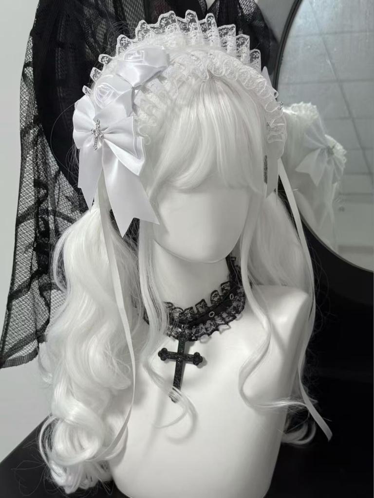 Bow for Women Hair Bows Girl 2025 Hair Bands Woman Lace Goth Hair Bands for Girls Girl Headband Cute Accessories Lolita Handband