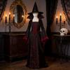Halloween Witch Costume For Girls With Vintage Dress And Stripe Details For Kids Age 3 To 8