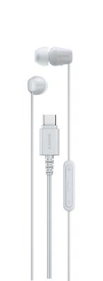Sony Plug Wired Headphones for Phones with Multifunction Volume and Microphone Compatible with USB Audio Class White IER-EX15C USB-C In-Ear