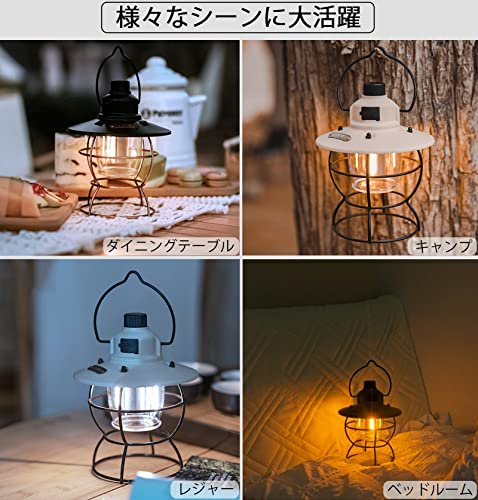 Stylish LED Camping Lantern, USB Rechargeable, Ideal for Outdoor Camping, Emergency Lighting, and Home Camping. Features an Antique and Retro Design,