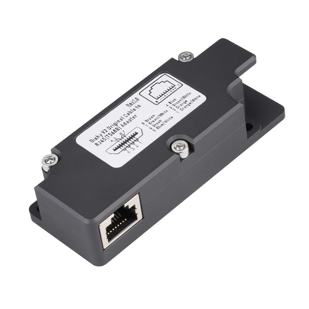 Adaptér kabelu Dishy na RJ45 ABS Obdélníkový adaptér kabelu satelitní antény pro Starlink