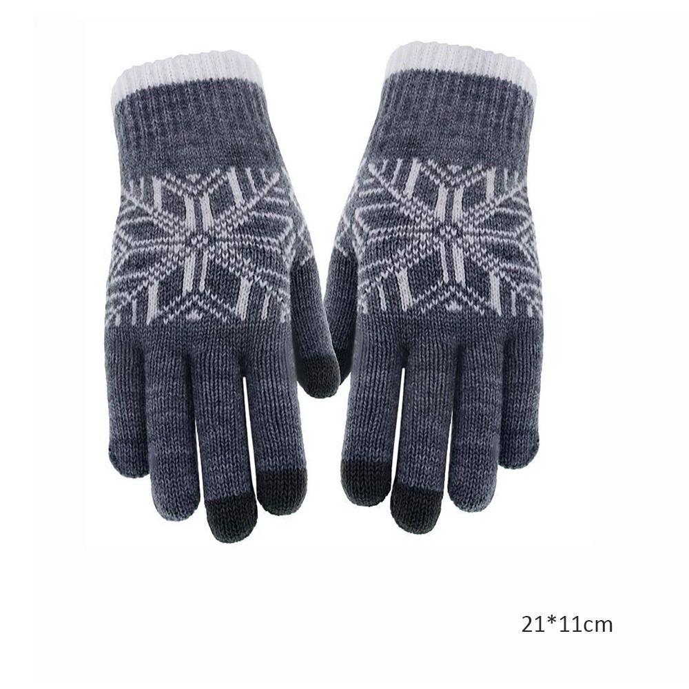 Cold Proof Touch Screen Gloves Thickened Knitting Gloves New Warm Mitten  Women Men