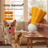 Durable Rubber Chew Stick & Treat Dispenser for Dogs - Interactive Badminton Ball Toy for Training & Self-Entertainment