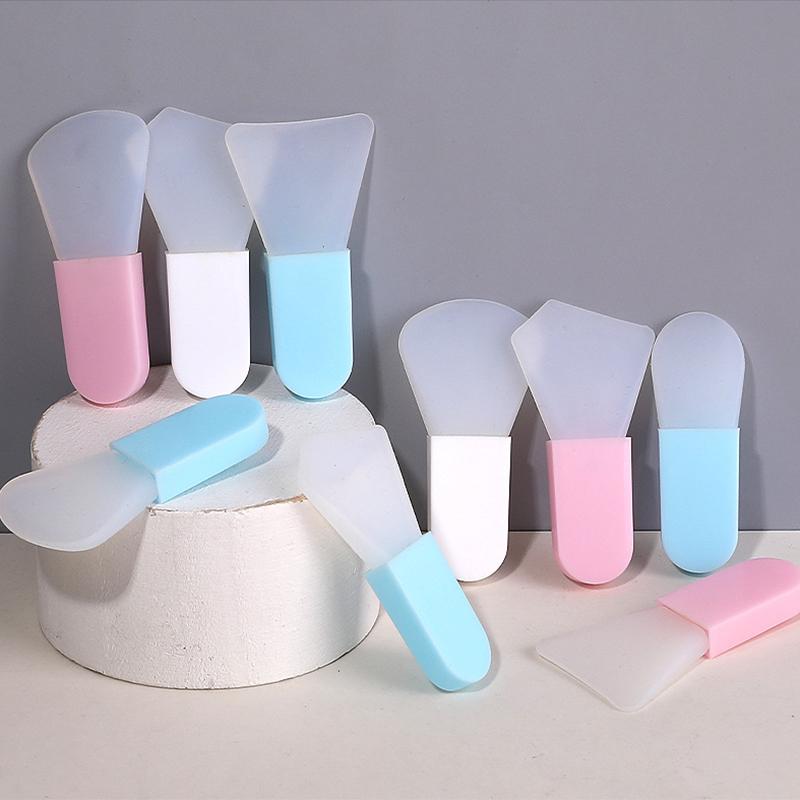 5 Stück Silikon Gesichtsmaskenpinsel Gesichts- & Augencreme Schlammmasken Applikator Schaber Gesichtsreinigungsbürsten Reise Tragbare Hautpflege Werkzeuge