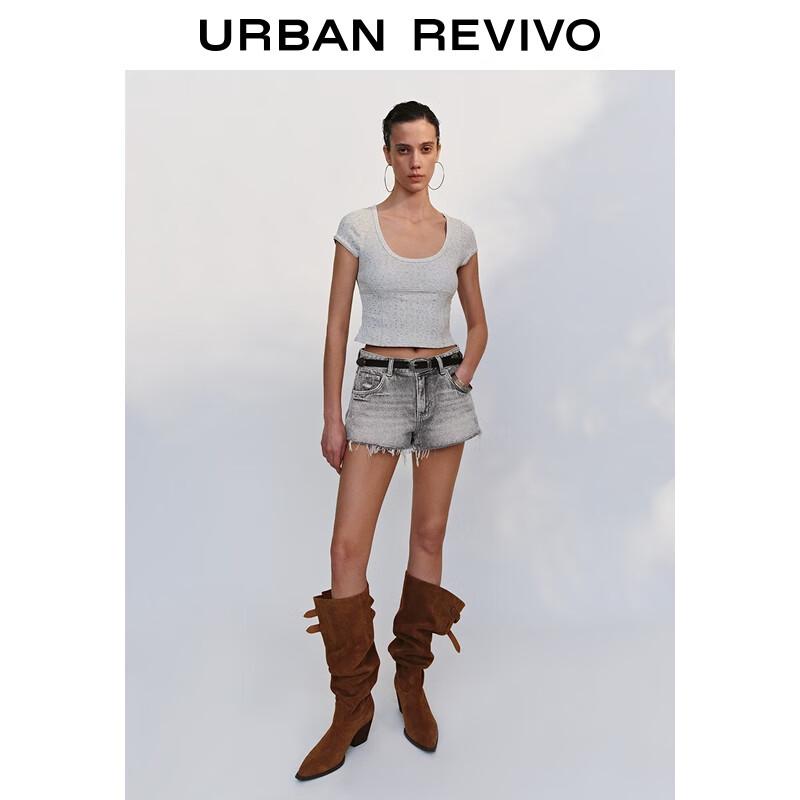 UR Women's Floral Print Slim Fit Short Sleeve T-Shirt