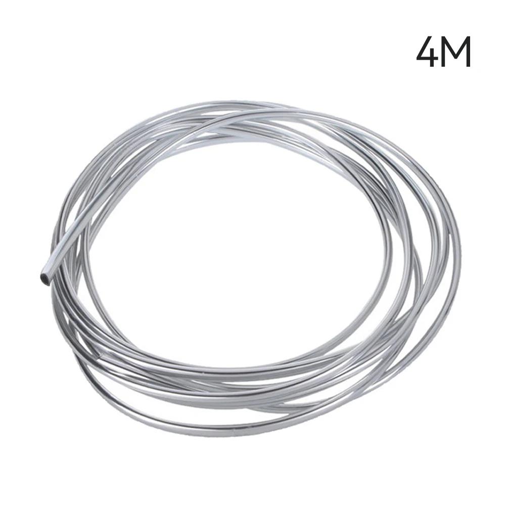 3m/4m/5m/6m Car Door Edge Scratch Air Conditioning Automotive Output Decoration Strip Grid Moulding Trim Protector Chrome UStyle