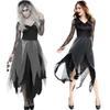 Elegant Ladies Womens Horror Zombie Costume Featuring Lace Hollow Long Sleeves