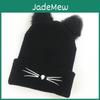 Premium Cat Ears Women Hat Knitted Acrylic Warm Winter Beanie Caps For Gift Giving