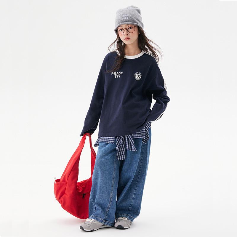 2025 Autumn Retro Loose High Street Straight Wide-Leg Jeans