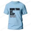 Hawk Tuah Eat Sleep Repeat Funny Meme T-shirts Unisex Tshirt Men Women's Fashion Casual Oversized T Shirt Short Sleeve Clothing