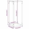 VidaXL Portant de bois chauffage anthracite 25x25x60 cm, support à bûches de cheminée, support à bûches, support à bûches 864261