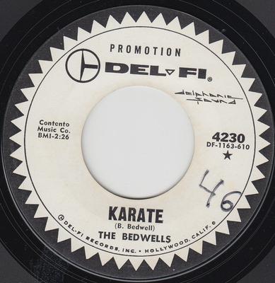 7inch Record BEDWELLS - Karate 4230 Del-Fi Records US Rock Used