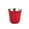 1PCS 80ml New Simple Flat Bottom Cup Stainless Steel Double-layer Inner Tank Capsule Coffee Cup High-grade Solid Color Water Cup