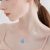 Style Adopts Austrian Imported Crystal Collarbone Necklace Plated Shield-Shaped Pendant Super Flash Jewelry