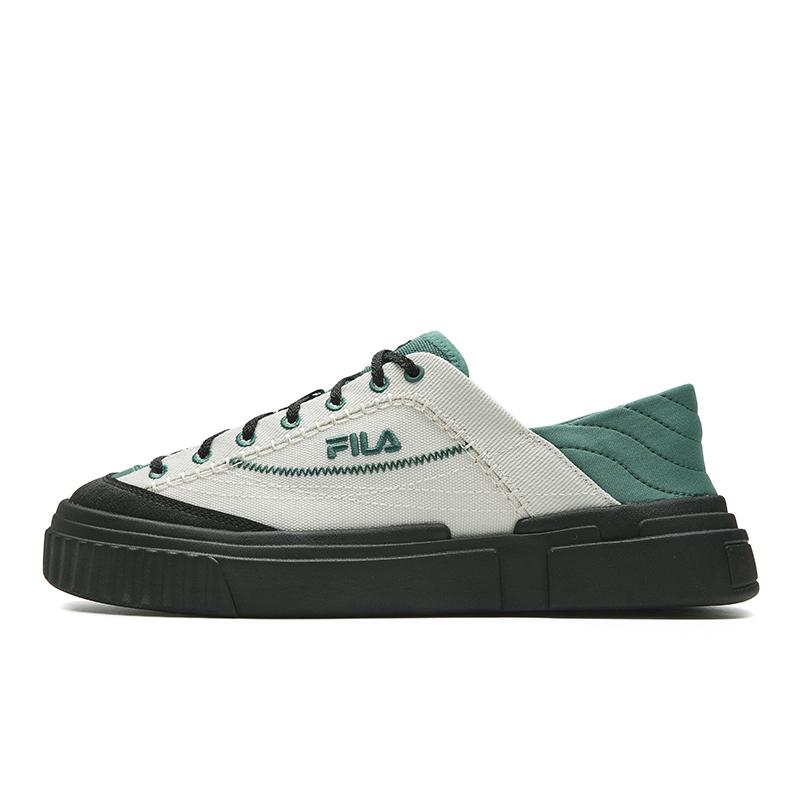 

FILA MILANO Breathable Lightweight Low top Canvas Shoes Women s Light Gray Yellow/Persian Green F12W622309FBG 36.5
