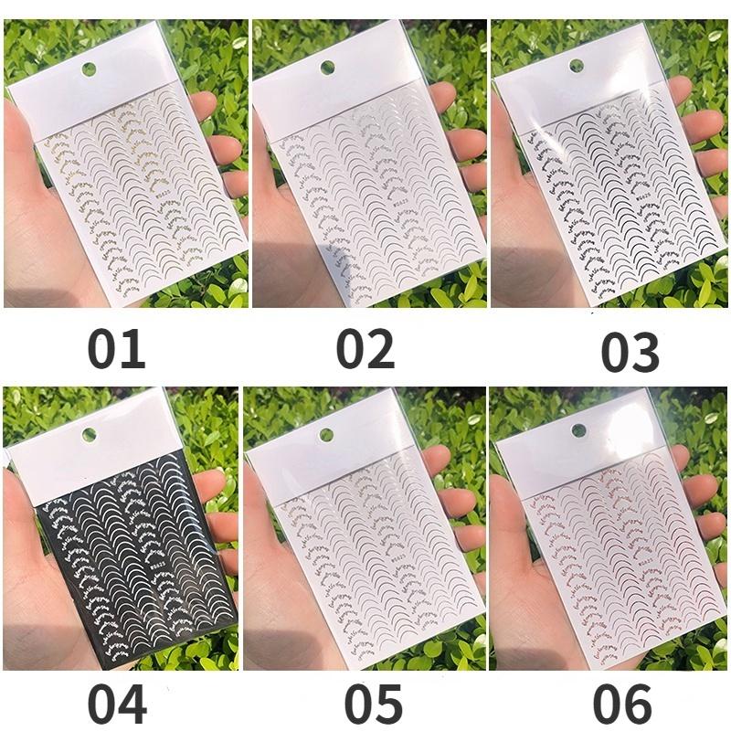 Nail Art Sticker 3D Adhesive French Nail Art Jewelry 6 Colors Imitation Metal Line Three-dimensional Nail Art Decal YSL