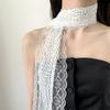 Polka Dot Long Slim Neckerchief Long Slim Spring Summer Scarf Fashion Lace Scarf  Women