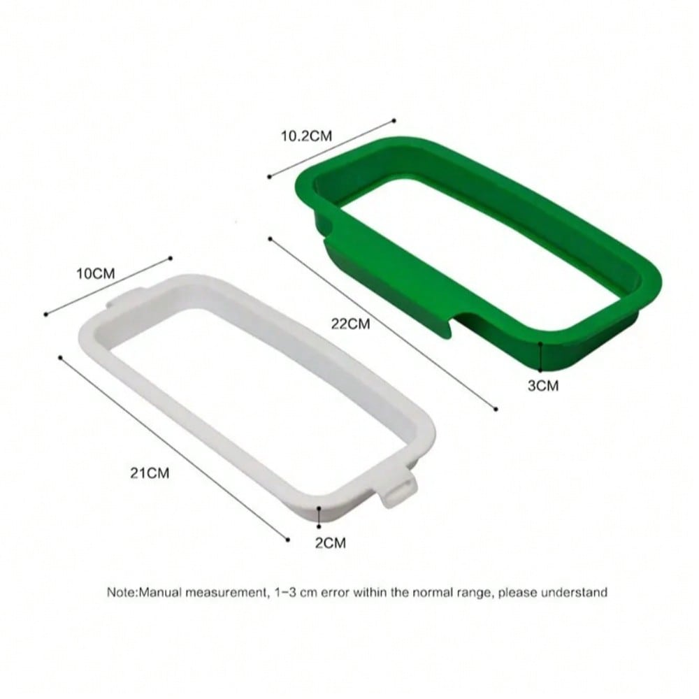 Kitchen Trash Bag Holder, Cabinet Trash Bag Simple Hanger, Plastic Bag Stand, Hanging Trash Can Holder, Door-Mounted Cabinet Trash Can Holder